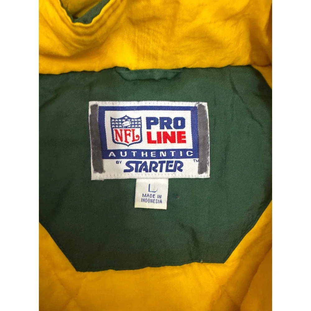 Vintage 90s Starter Green Bay Packers NFL‎ Pro Line 1/2 Zip Jacket Size Men's L